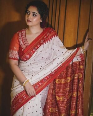 প্রিমিয়াম হাল্ফ সিল্ক শাড়ী + ব্লাউজ পিস [Code #52]