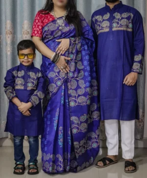 বাচ্চা সহ শাড়ি পাঞ্জাবি কাঁপল সেট BCP#09